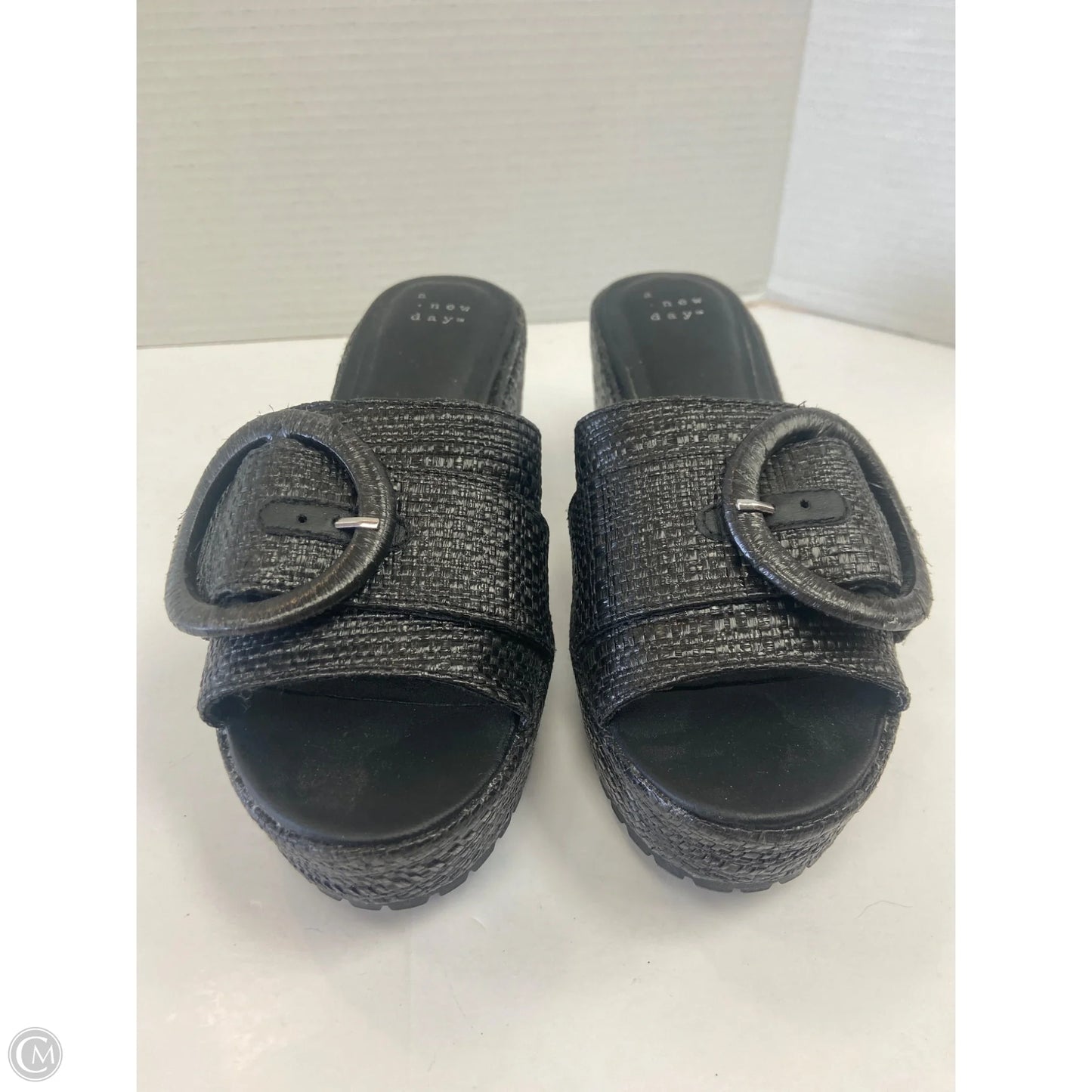 Shoes Heels Wedge By A New Day In Black, Size: 6