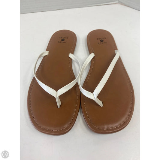 Sandals Flip Flops By Shade & Shore In White, Size: 6