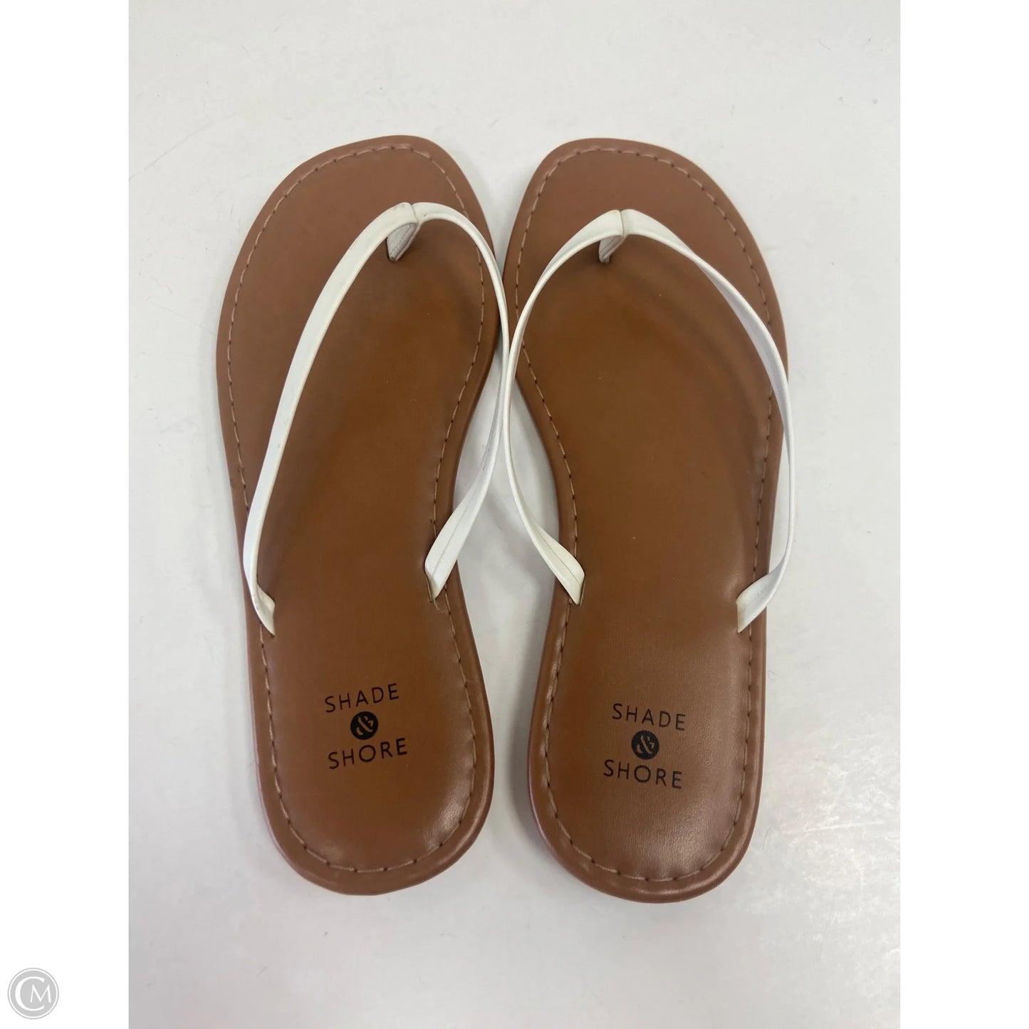 Sandals Flip Flops By Shade & Shore In White, Size: 6