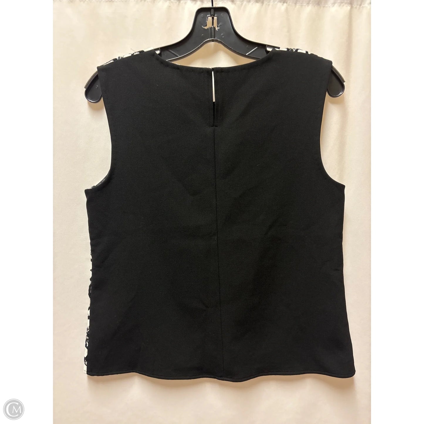 Top Sleeveless Designer By Diane Von Furstenberg In Black & White, Size: M