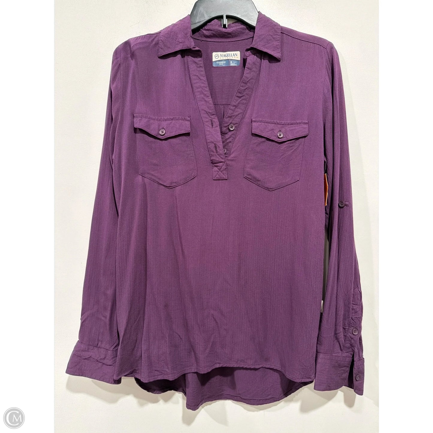 Top Long Sleeve By Magellan In Purple, Size: S