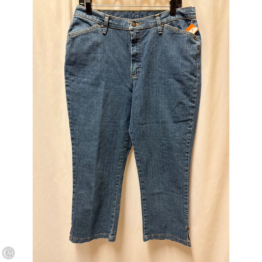 Jeans Cropped By Riders In Blue Denim, Size: 16