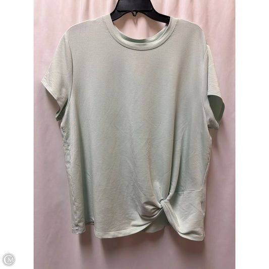 Top Short Sleeve By Skechers In Green, Size: Xxl