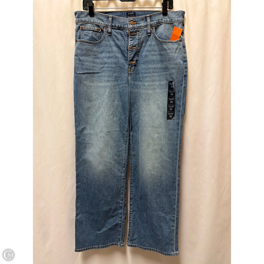 Jeans Wide Leg By J. Crew In Blue Denim, Size: 10