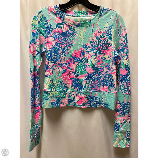 Top Long Sleeve Designer By Lilly Pulitzer In Teal, Size: Xxs