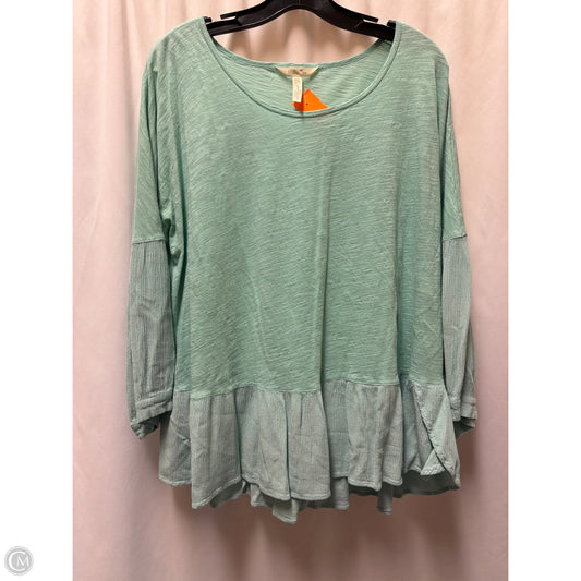 Top Long Sleeve By Matilda Jane In Green, Size: Xxl