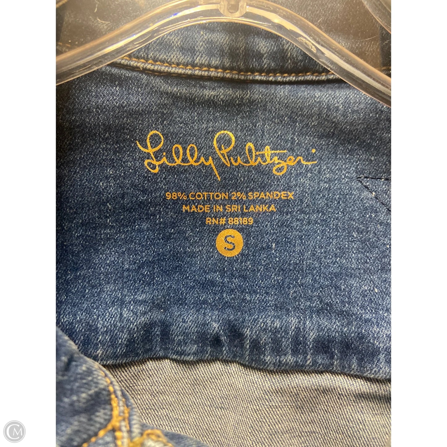 Jacket Designer By Lilly Pulitzer In Blue Denim, Size: S