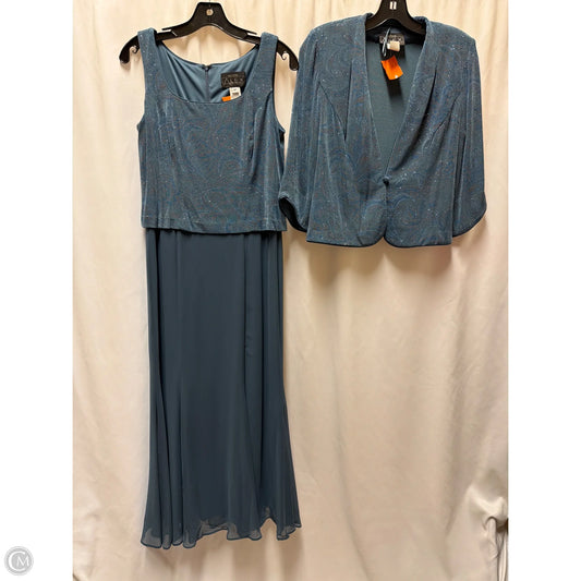 Dress Set 2pc By Alex Evenings In Blue, Size: Mp