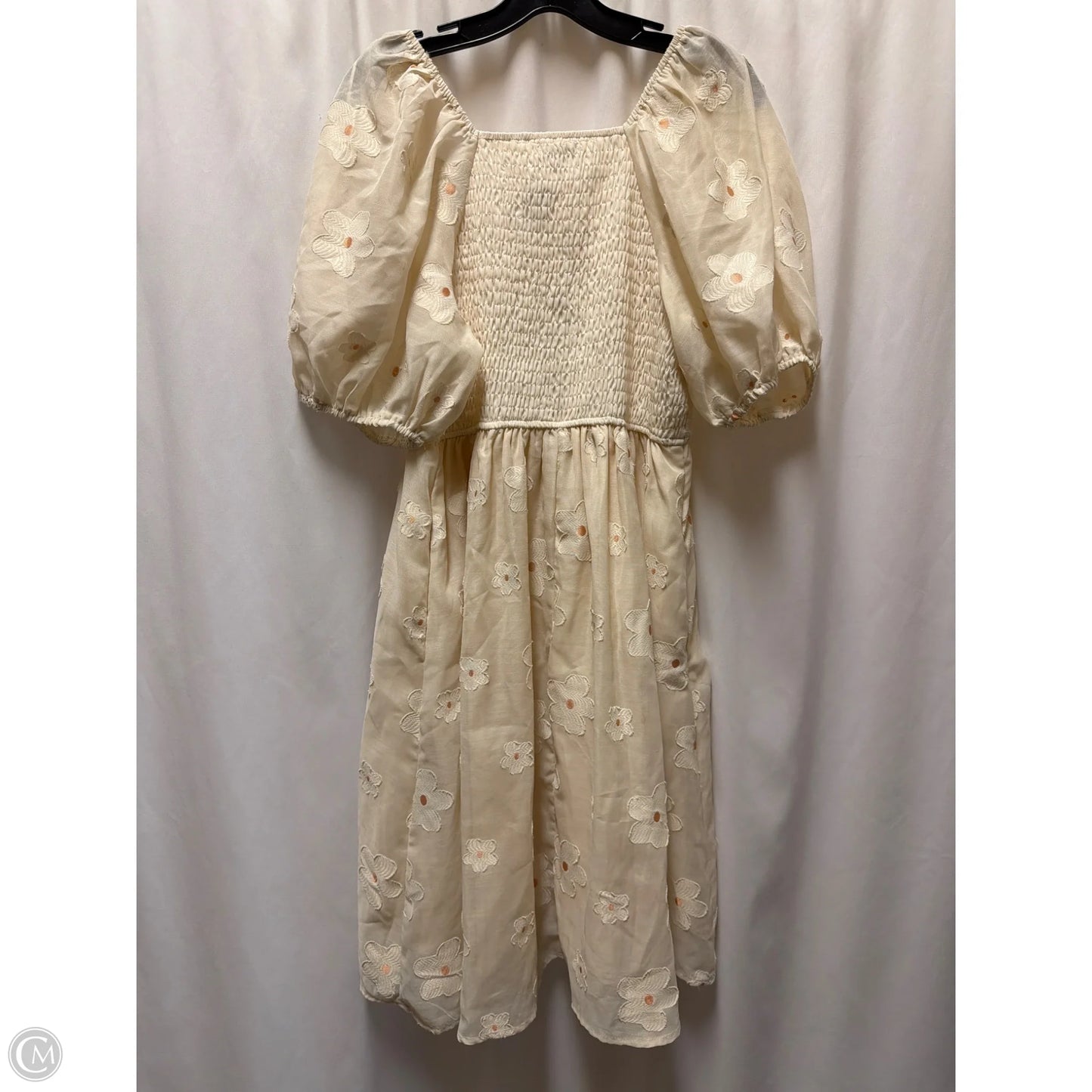 Dress Casual Midi By Polagram In Cream, Size: M