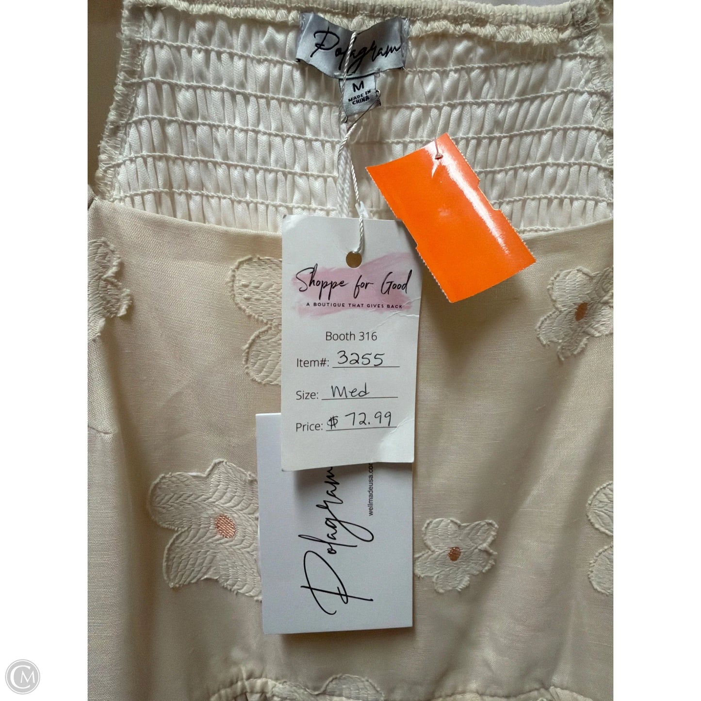 Dress Casual Midi By Polagram In Cream, Size: M
