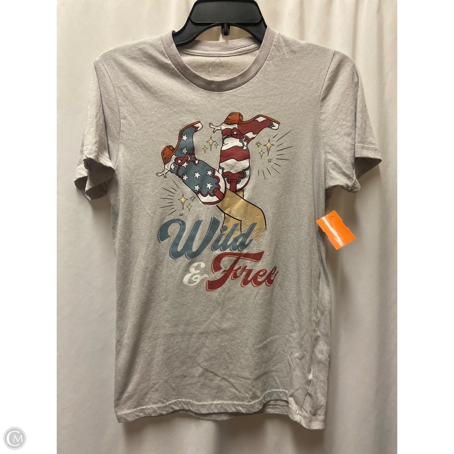 Top Short Sleeve By Clothes Mentor In Grey, Size: S