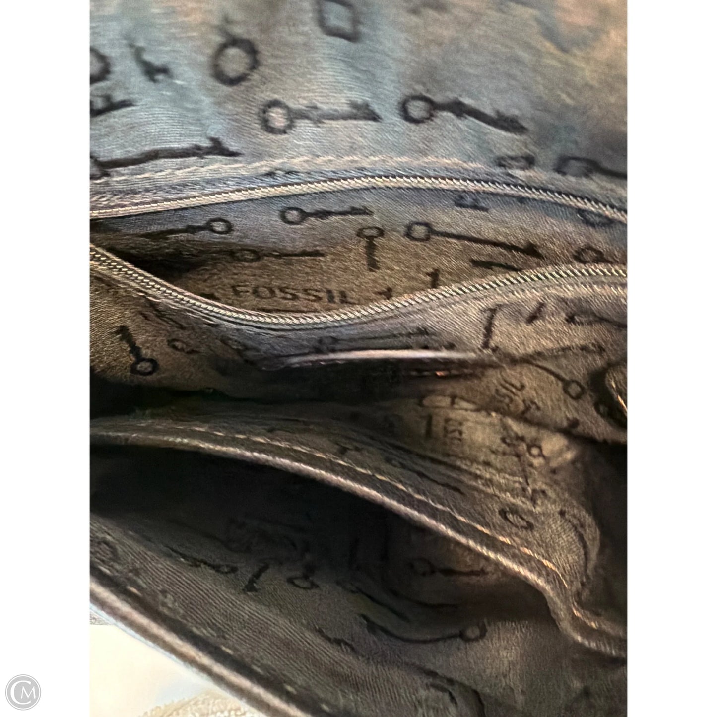 Crossbody Leather By Fossil, Size: Medium