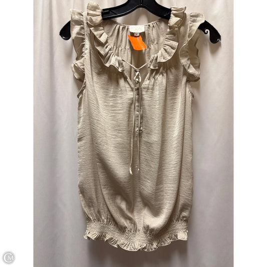 Top Sleeveless By Violet And Claire In Tan, Size: S