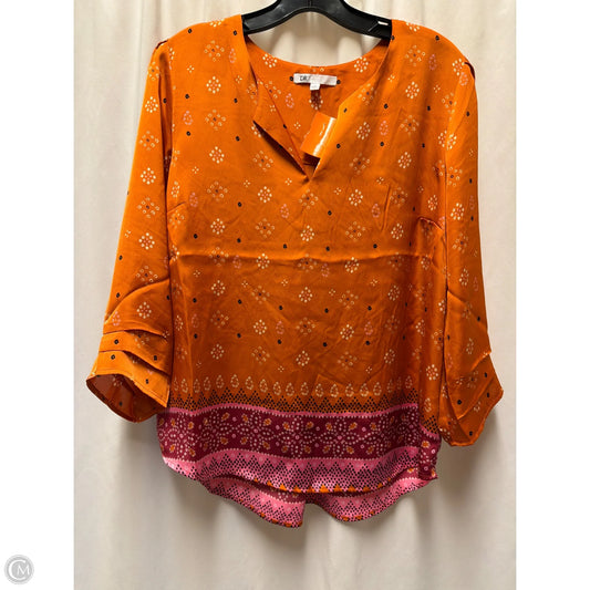 Top Long Sleeve By Dr2 In Orange, Size: L