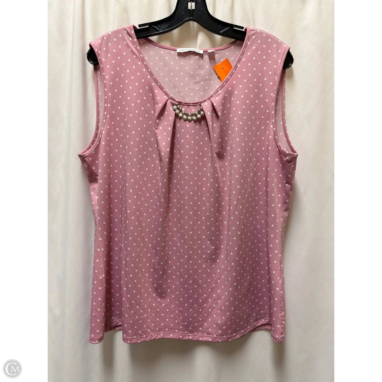 Top Sleeveless By Notations In Pink, Size: Xl