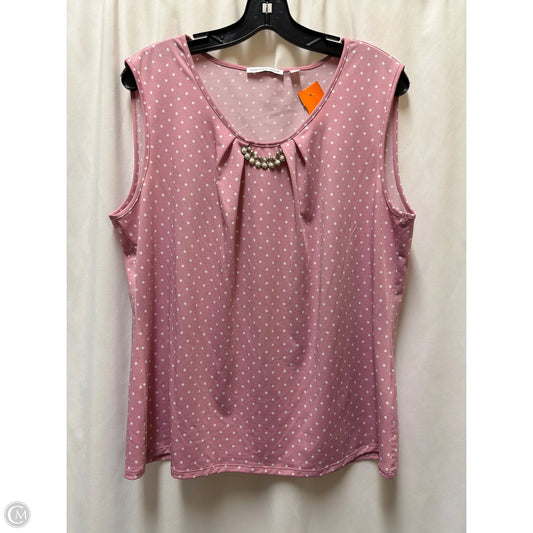 Top Sleeveless By Notations In Pink, Size: Xl