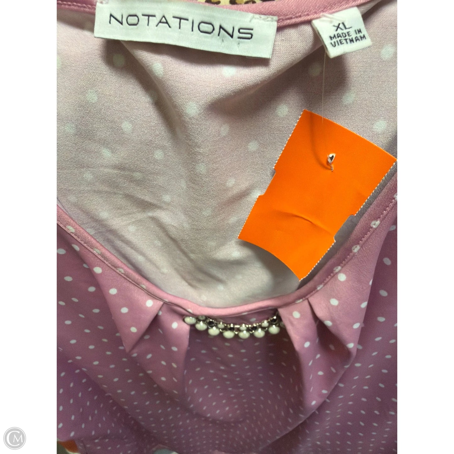 Top Sleeveless By Notations In Pink, Size: Xl