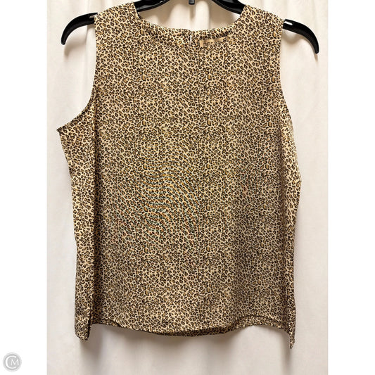 Top Sleeveless By Notations In Animal Print, Size: S