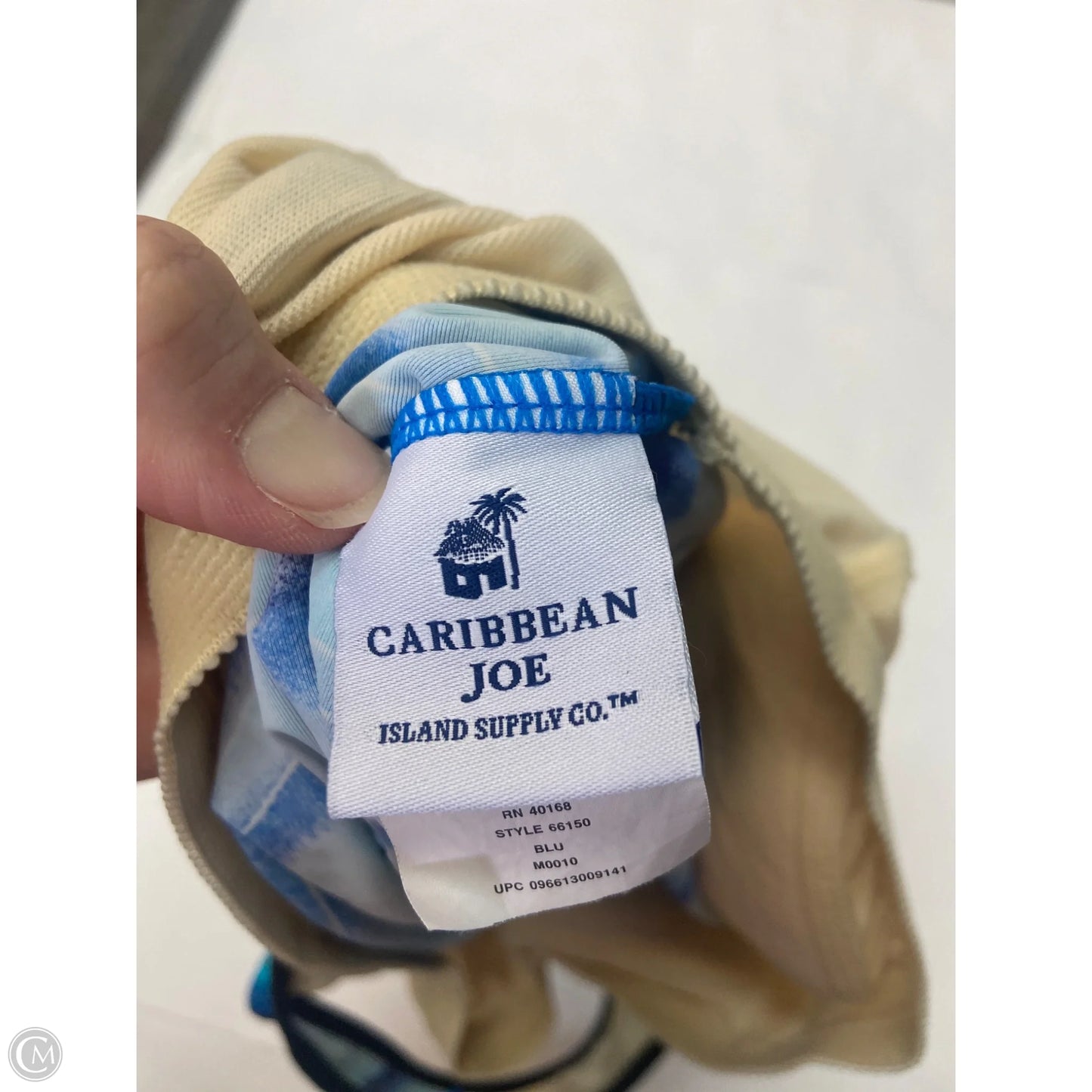 Swimsuit Top By Caribbean Joe In Blue, Size: L