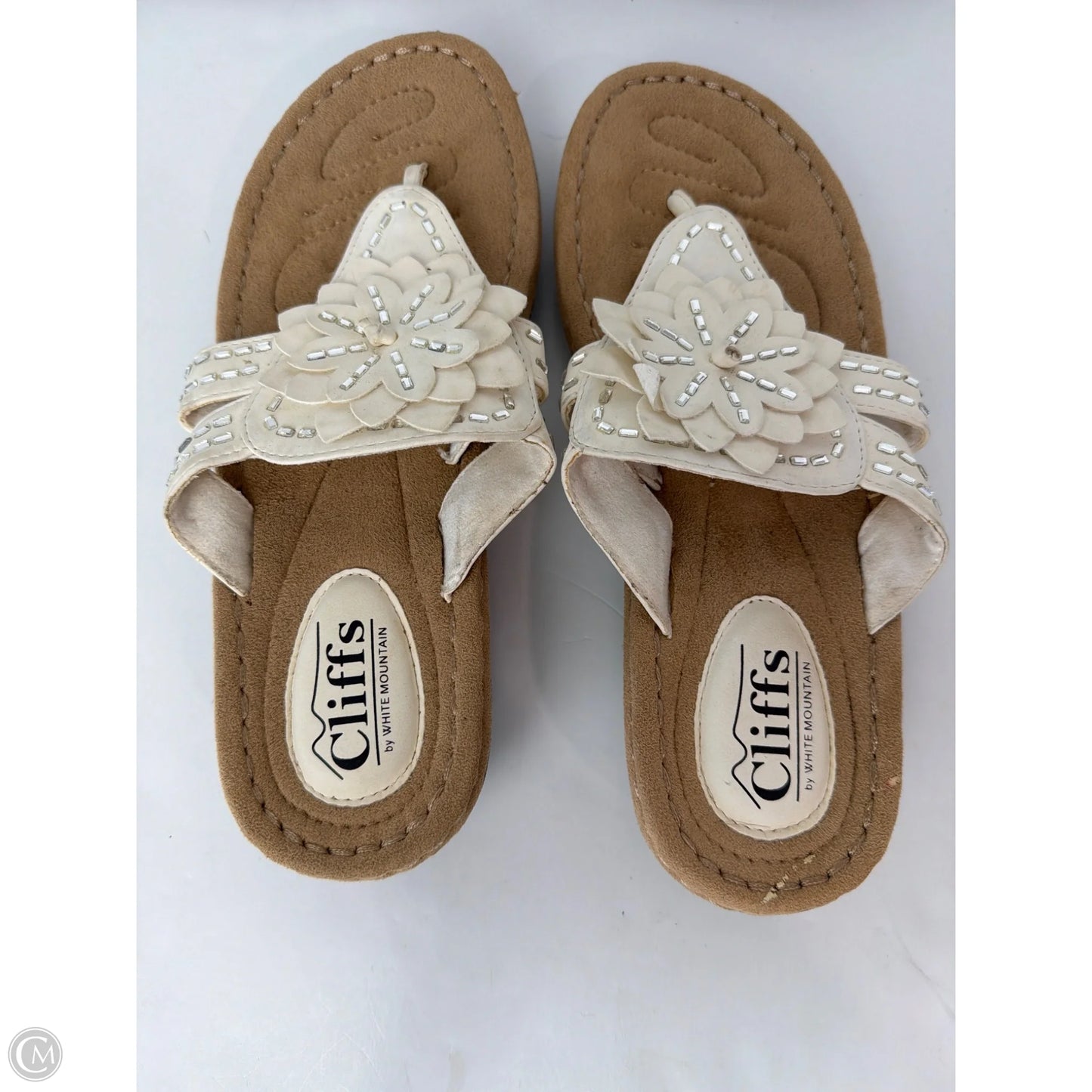 Sandals Flats By Cliffs By White Mountain In Cream, Size: 9