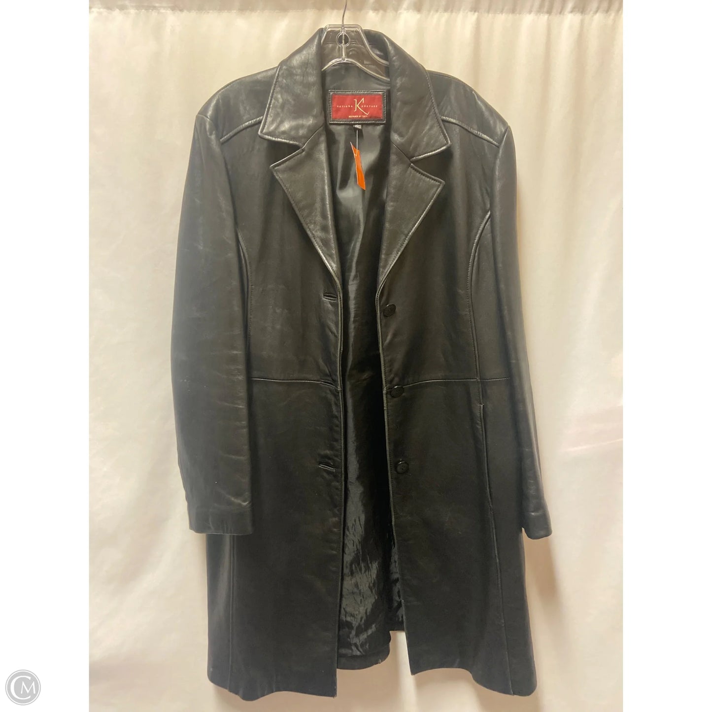 Jacket Leather By Clothes Mentor In Black, Size: Xl