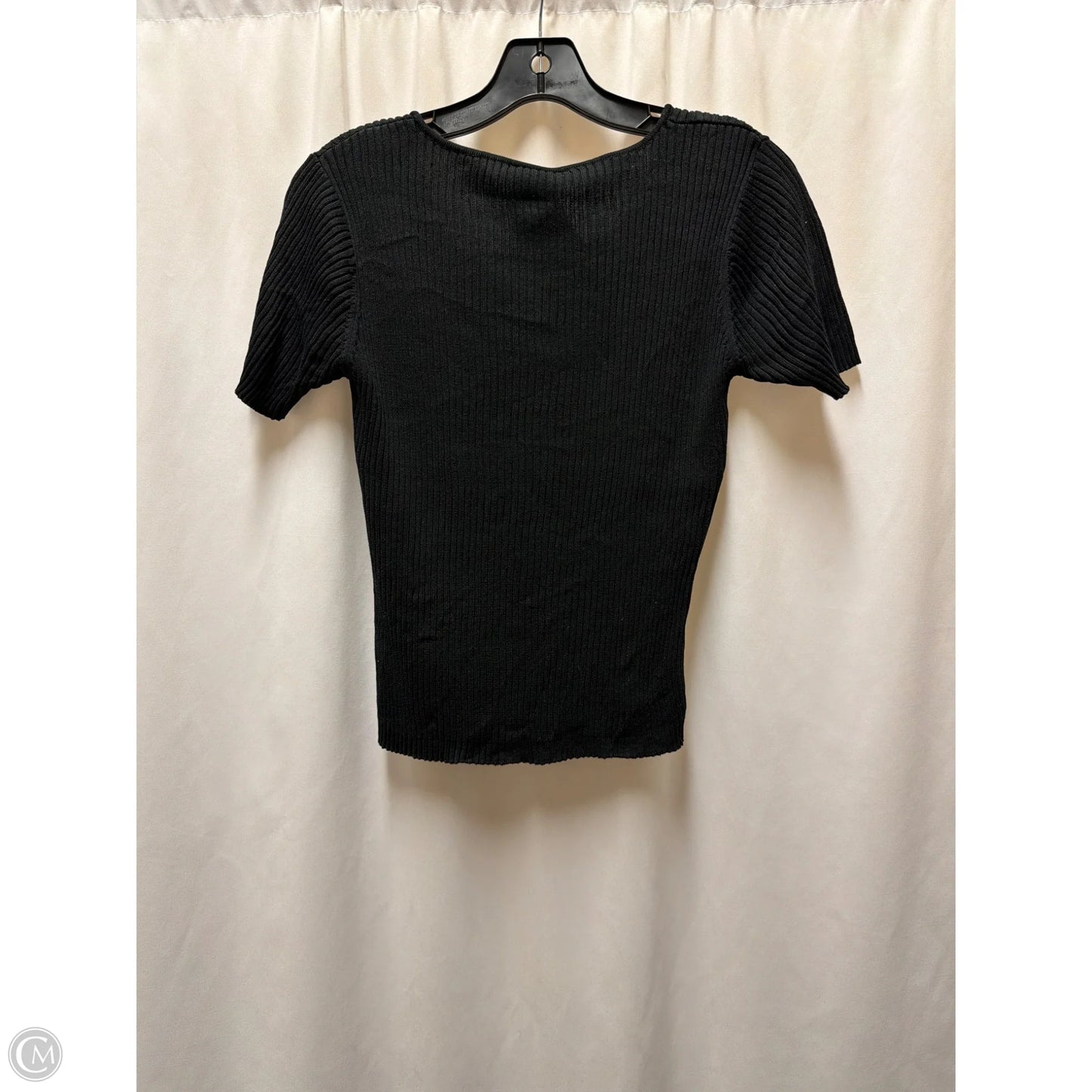 Top Short Sleeve By Clio In Black, Size: M