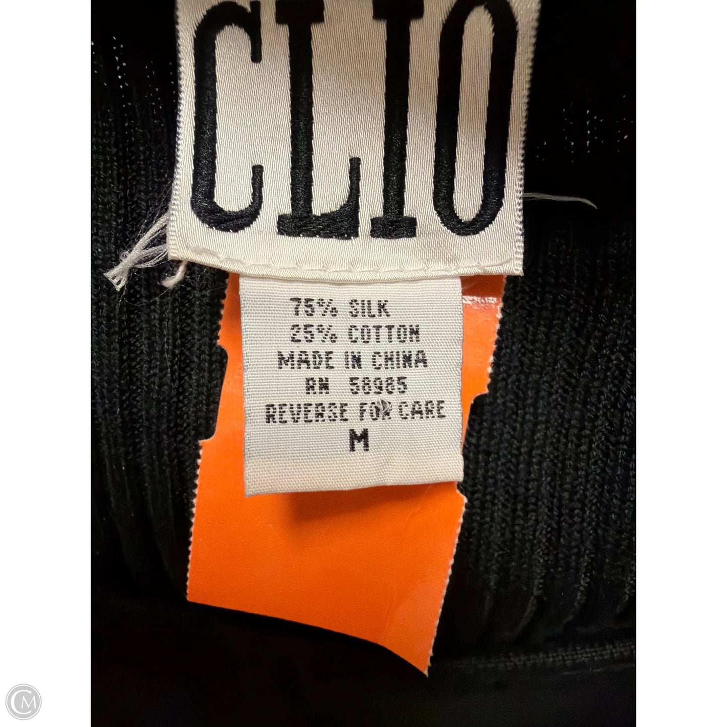 Top Short Sleeve By Clio In Black, Size: M