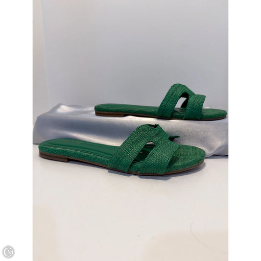 Sandals Flats By Crown And Ivy In Green, Size: 8.5