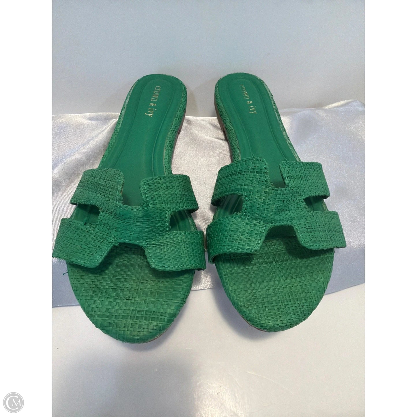 Sandals Flats By Crown And Ivy In Green, Size: 8.5