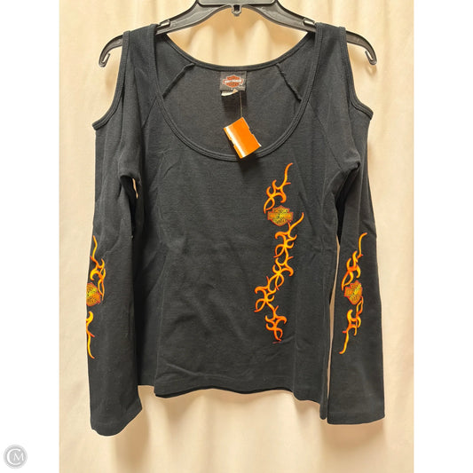 Top Long Sleeve By Harley Davidson In Black, Size: L