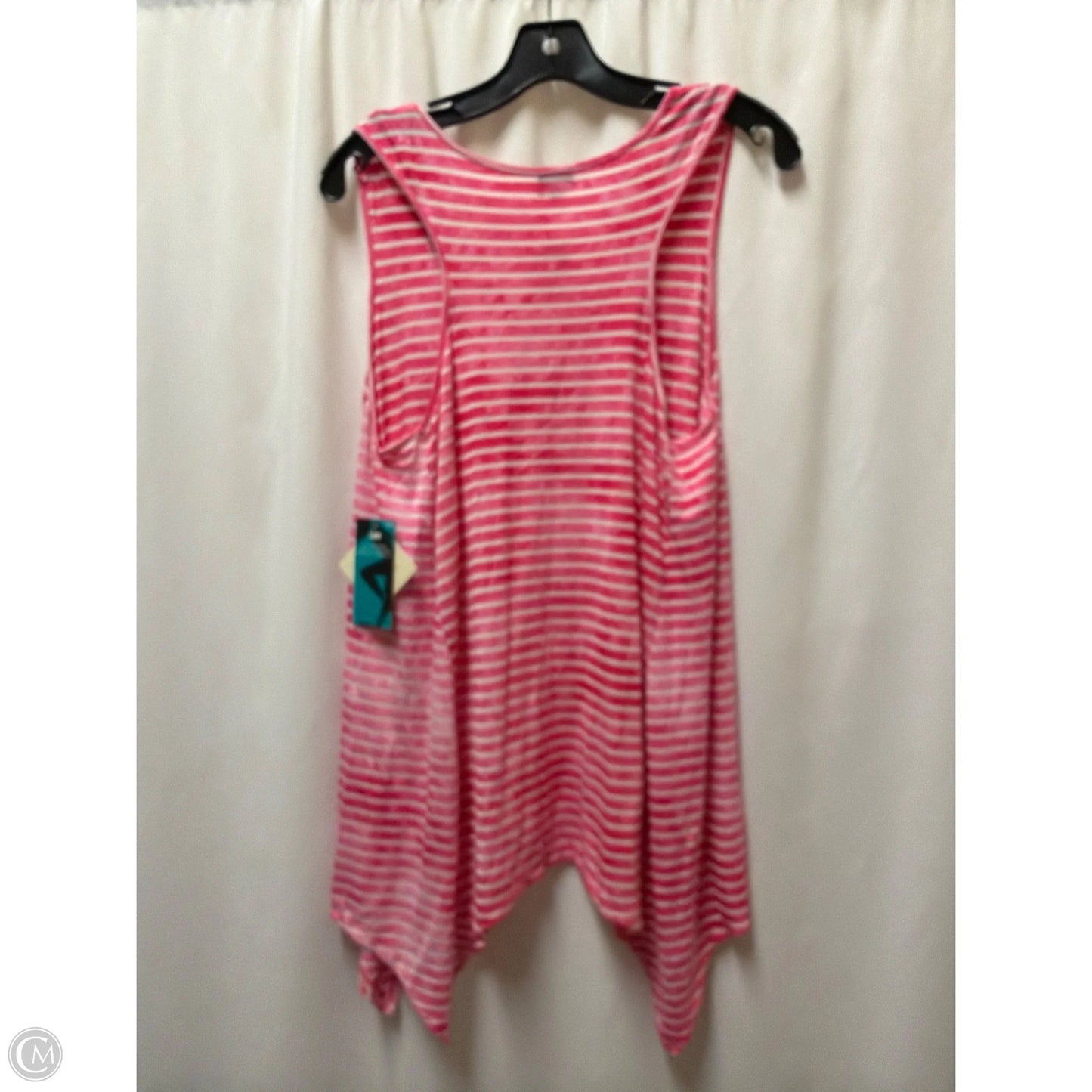 Tank Top By Lee In Pink & White, Size: Xl