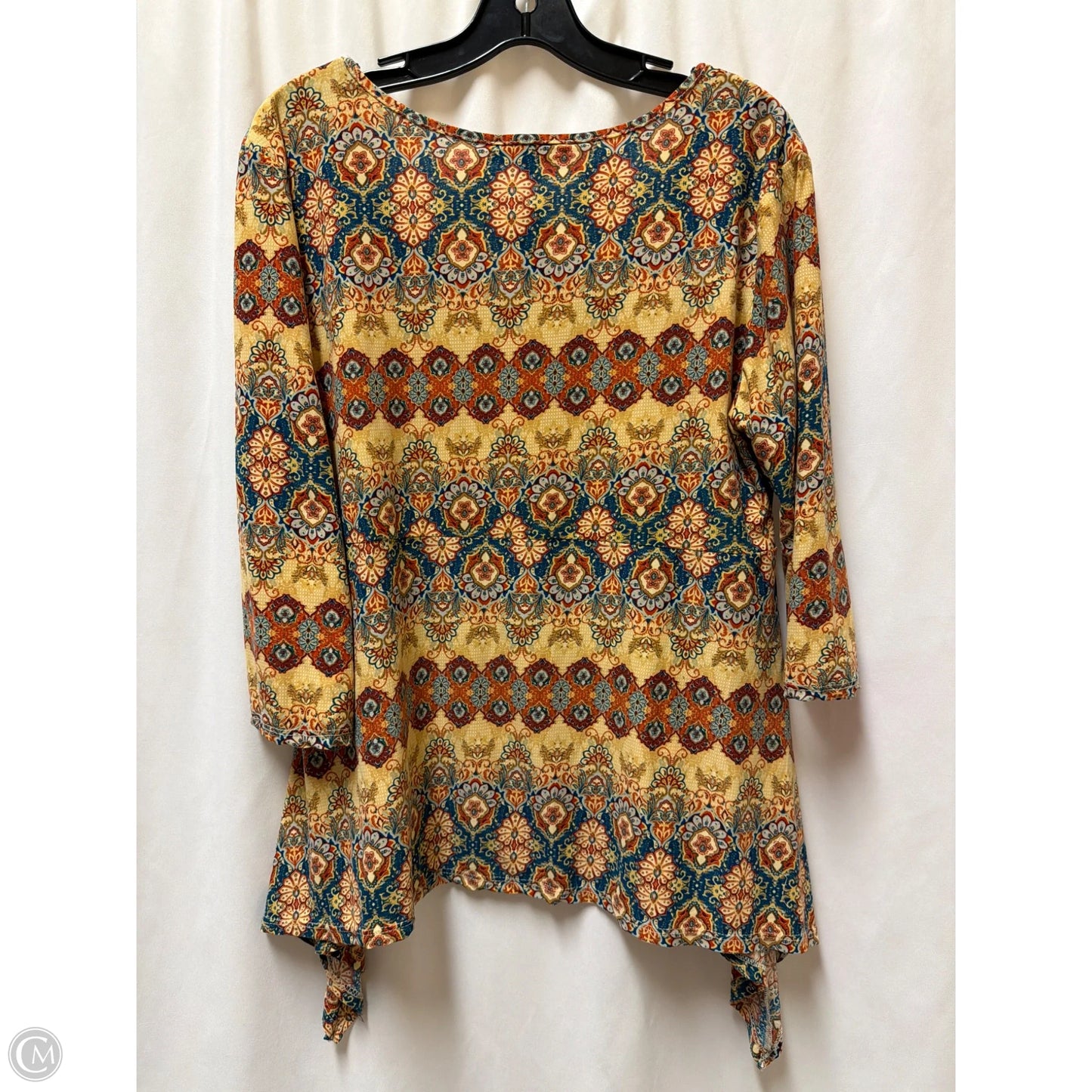 Top 3/4 Sleeve By Clothes Mentor In Tan, Size: Xl