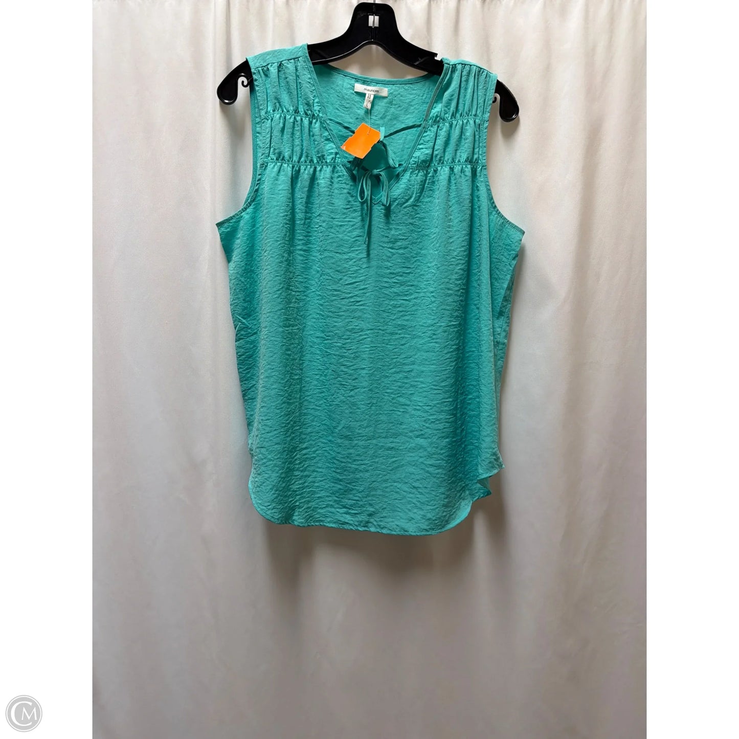 Top Sleeveless By Maurices In Green, Size: L