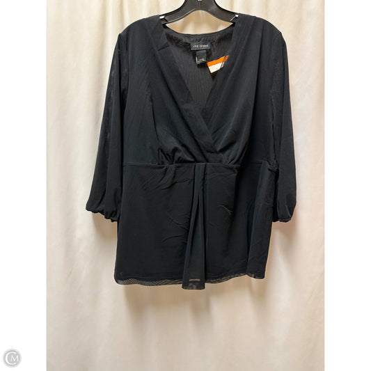 Top Long Sleeve By Lane Bryant In Black, Size: 1x