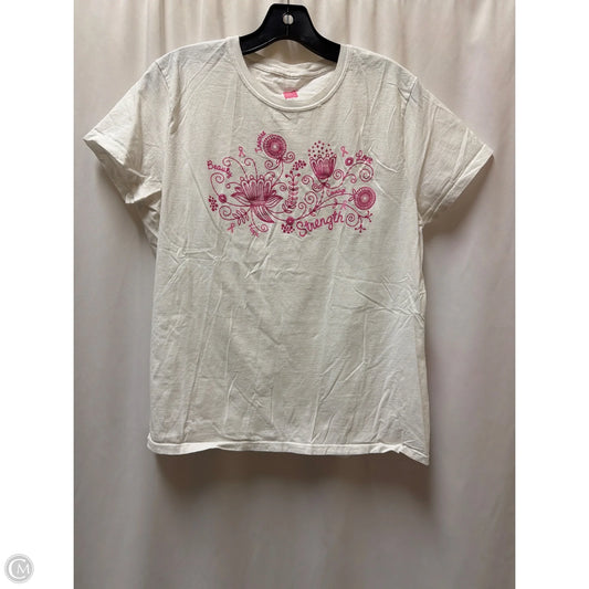 Top Short Sleeve By Hanes In White, Size: L