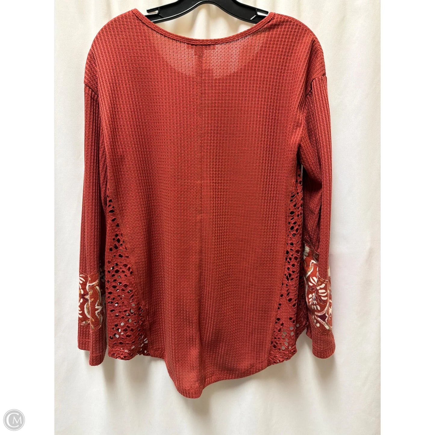 Top Long Sleeve By Simply Noelle In Copper, Size: S