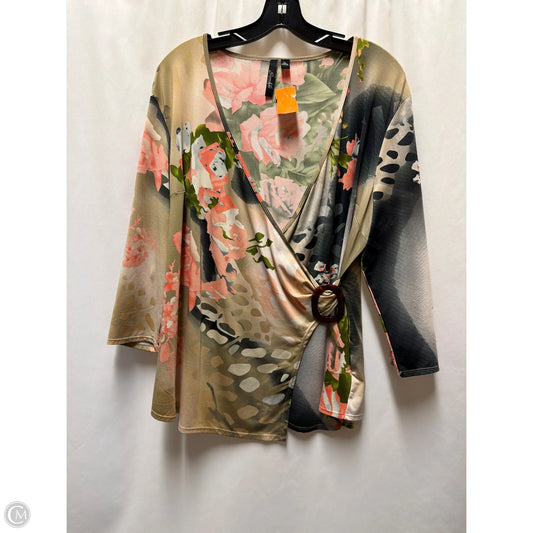 Top Long Sleeve By Milano In Green, Size: Xl