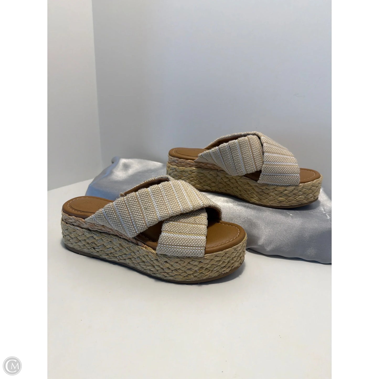 Sandals Heels Platform By Universal Thread In Tan, Size: 6