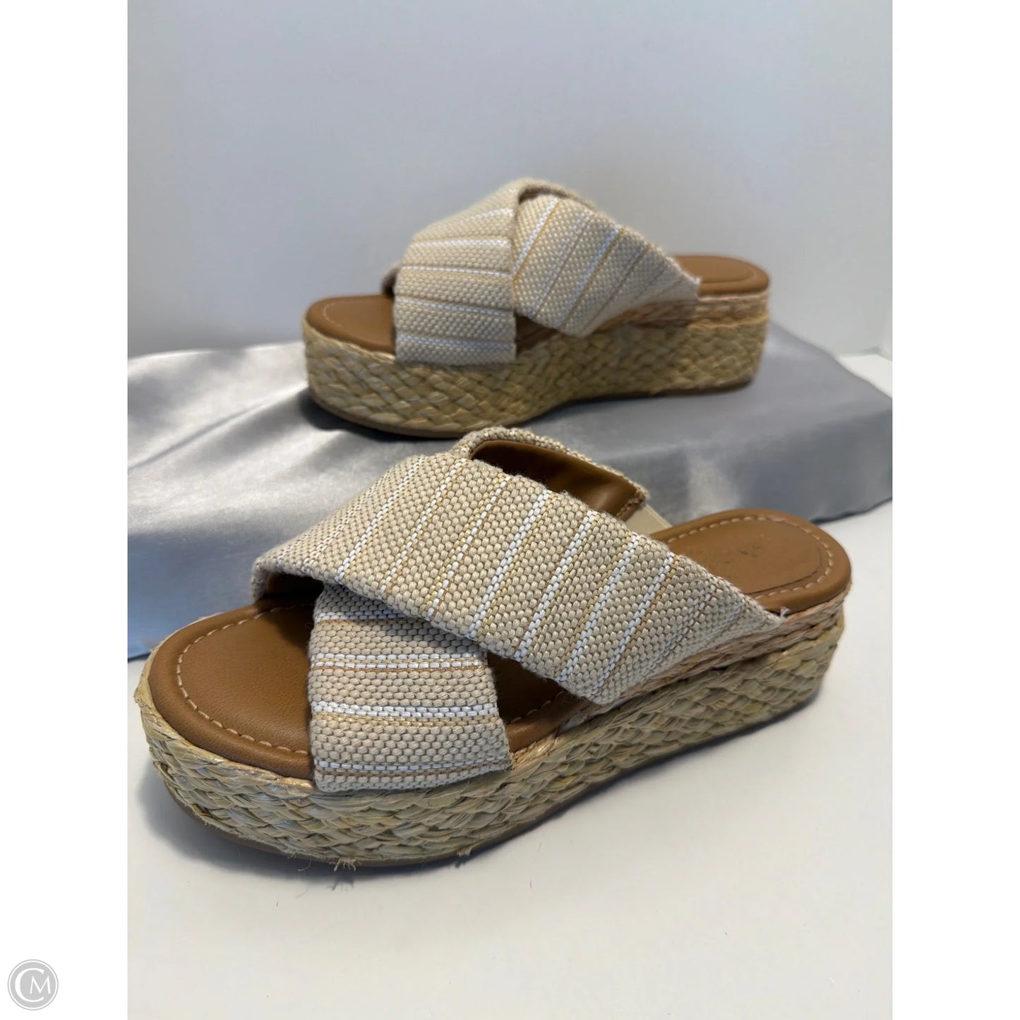 Sandals Heels Platform By Universal Thread In Tan, Size: 6