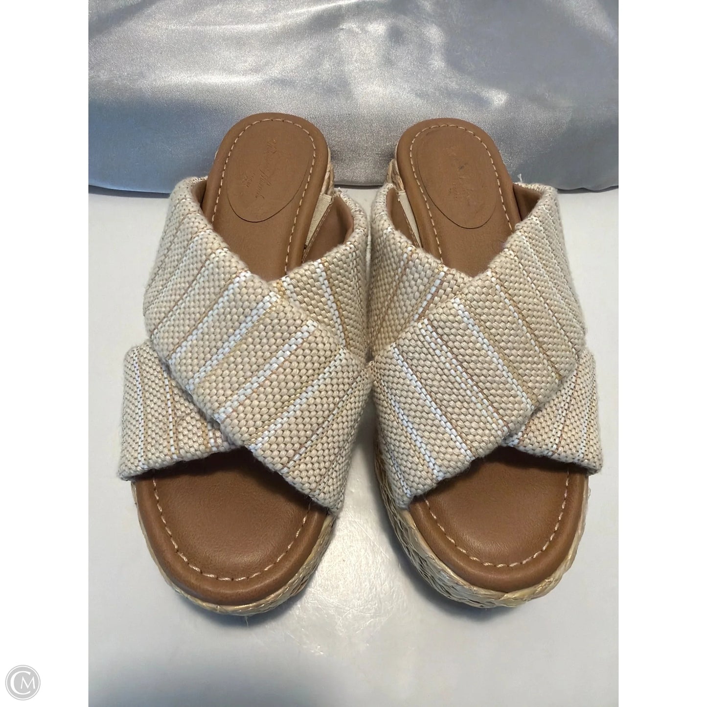 Sandals Heels Platform By Universal Thread In Tan, Size: 6