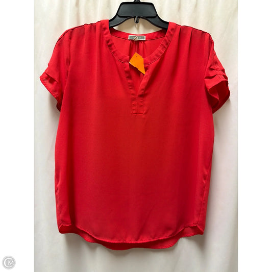 Top Short Sleeve By Pleione In Red, Size: S