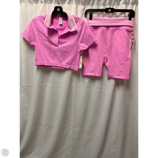 Athletic Shorts 2pc By Pink In Pink, Size: M