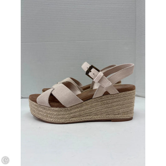 Sandals Heels Platform By Toms In Pink, Size: 7.5