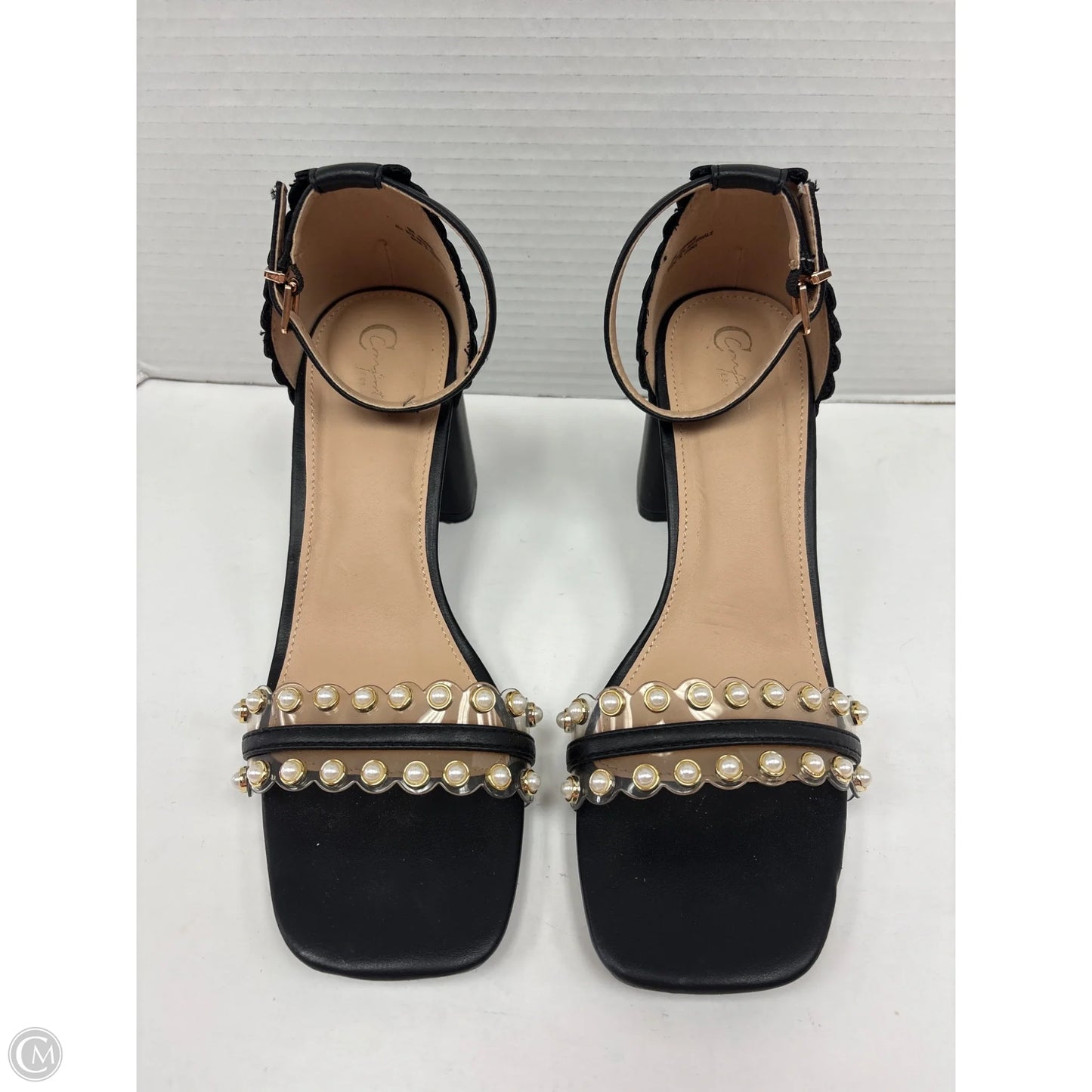 Sandals Heels Block By Cato In Black, Size: 9