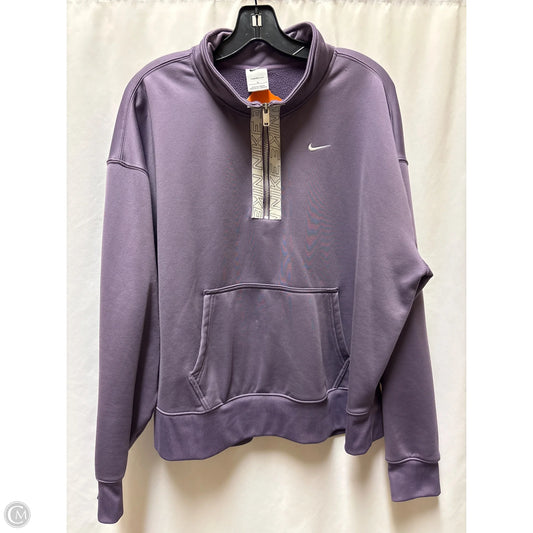 Athletic Sweatshirt Crewneck By Nike In Purple, Size: 1x