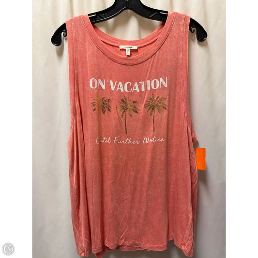 Top Sleeveless By Maurices In Pink, Size: Xxl