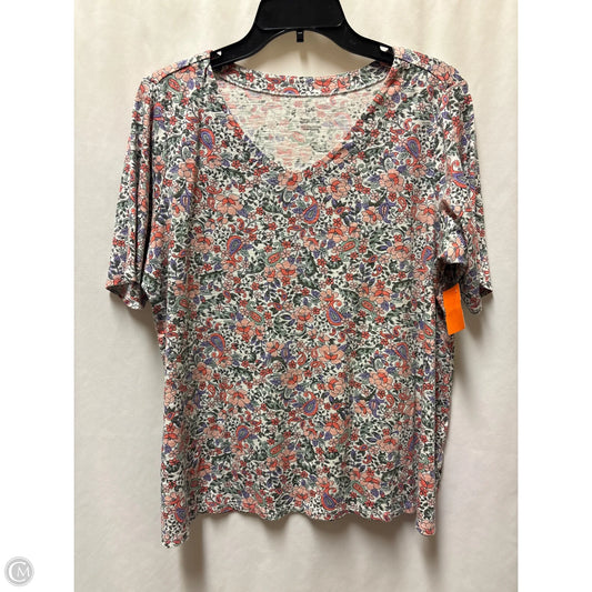 Top Short Sleeve By J. Jill In Multi-colored, Size: L