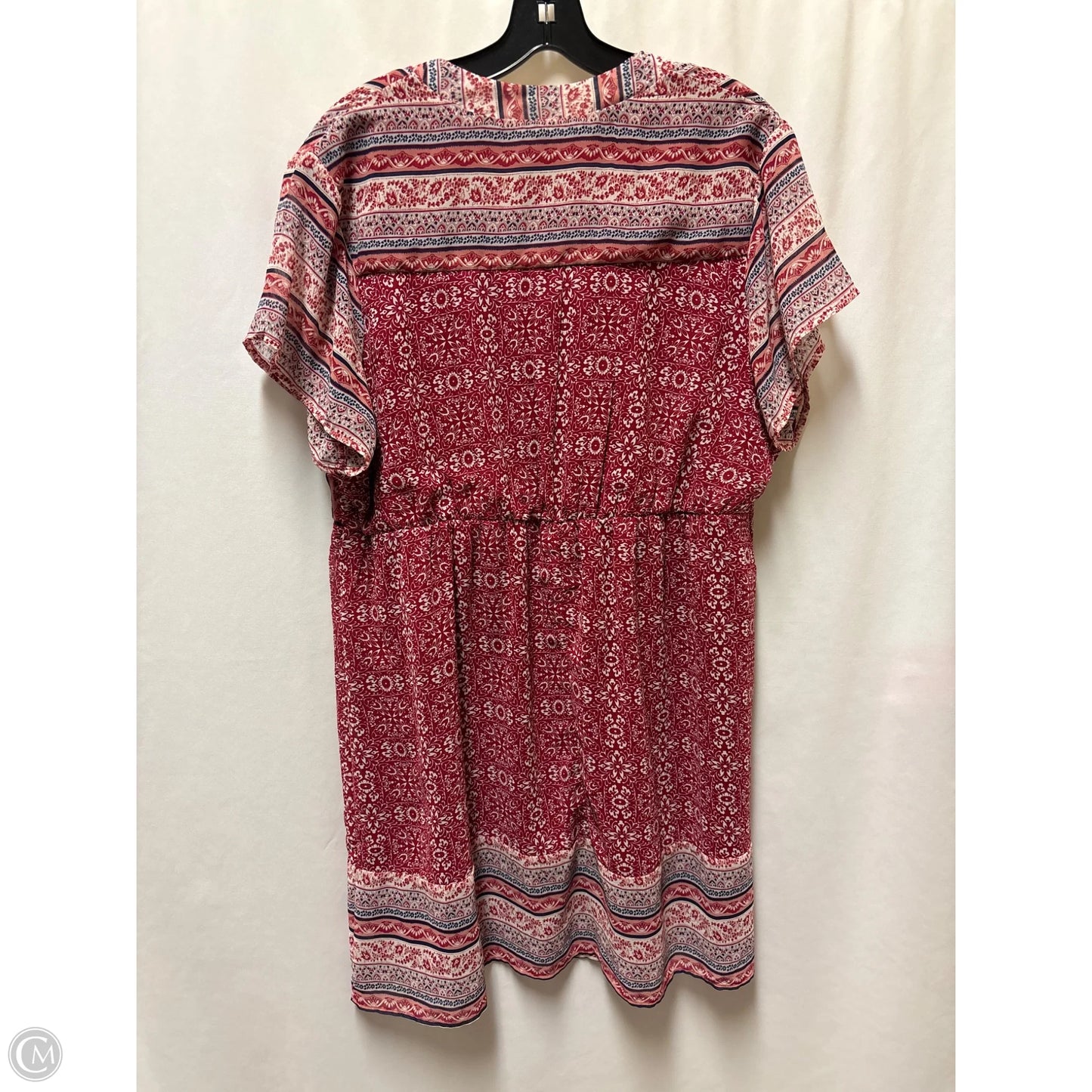 Dress Casual Midi By Knox Rose In Maroon, Size: Xl