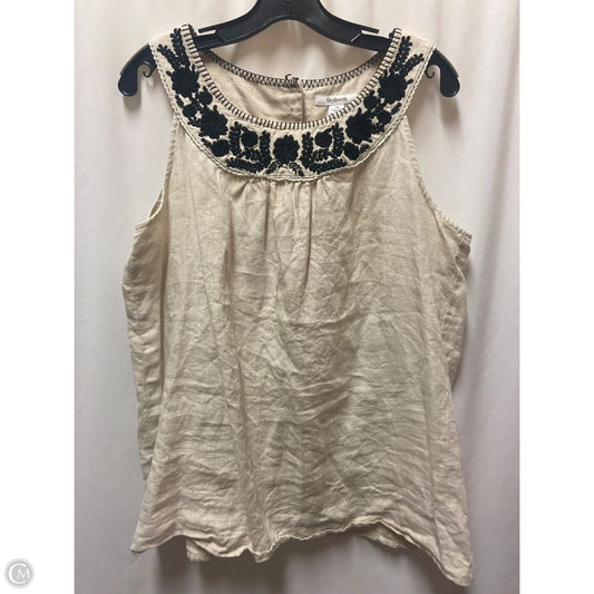 Top Sleeveless By Style And Company In Tan, Size: L