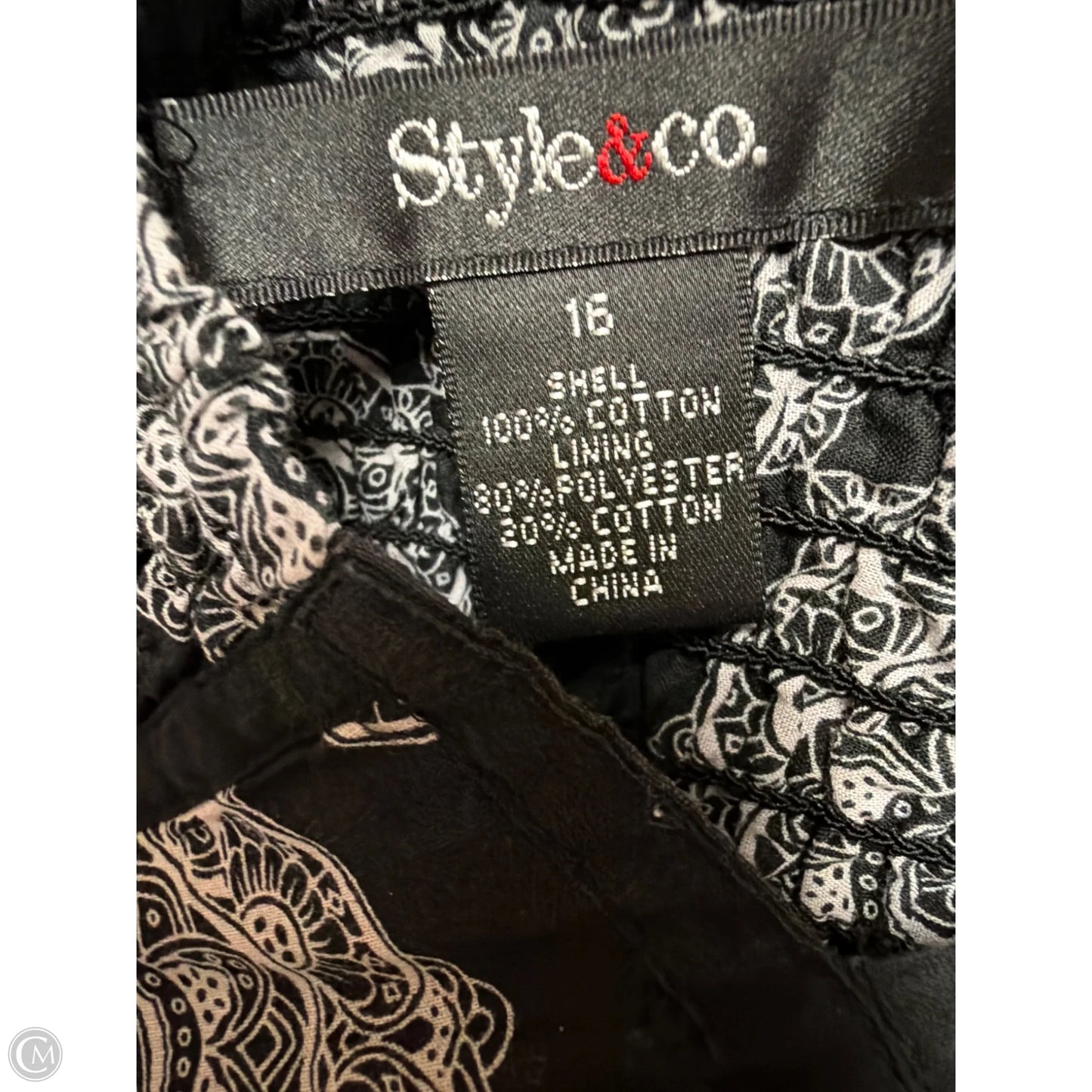 Dress Casual Maxi By Style And Company In Black & White, Size: Xl